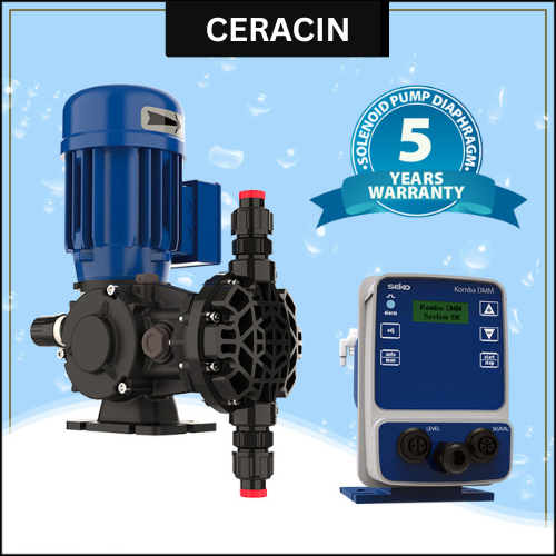How does the dosing pump work, and what are its specifications?