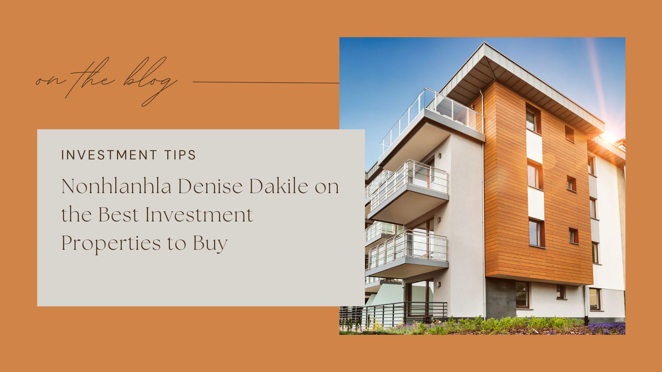 Nonhlanhla Denise Dakile on the Best Investment Properties to Buy