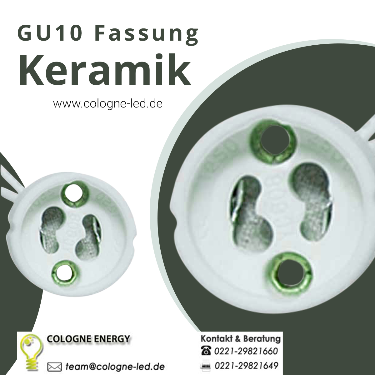 GU10 socket ceramic