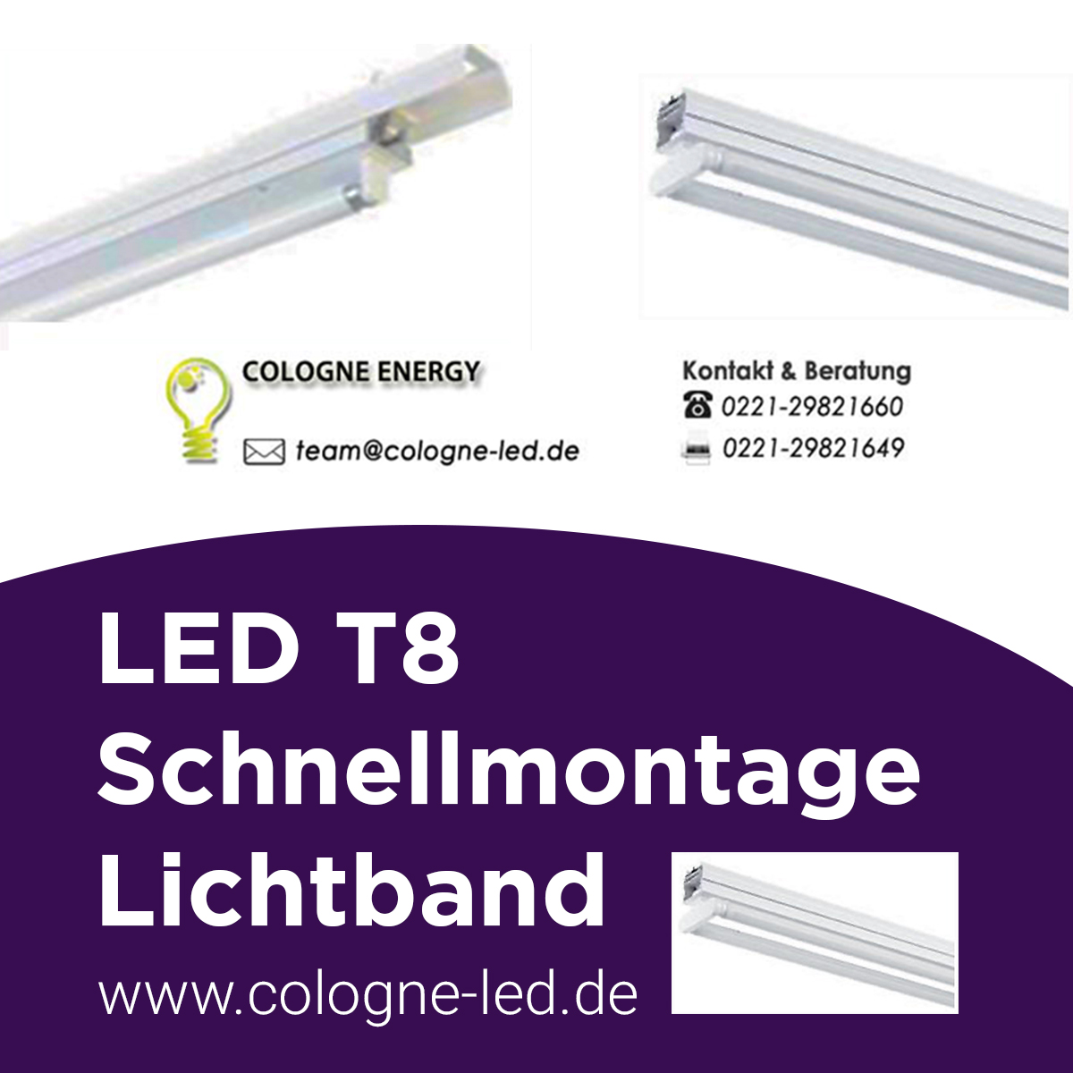 LED T8 quick-Assembly light band