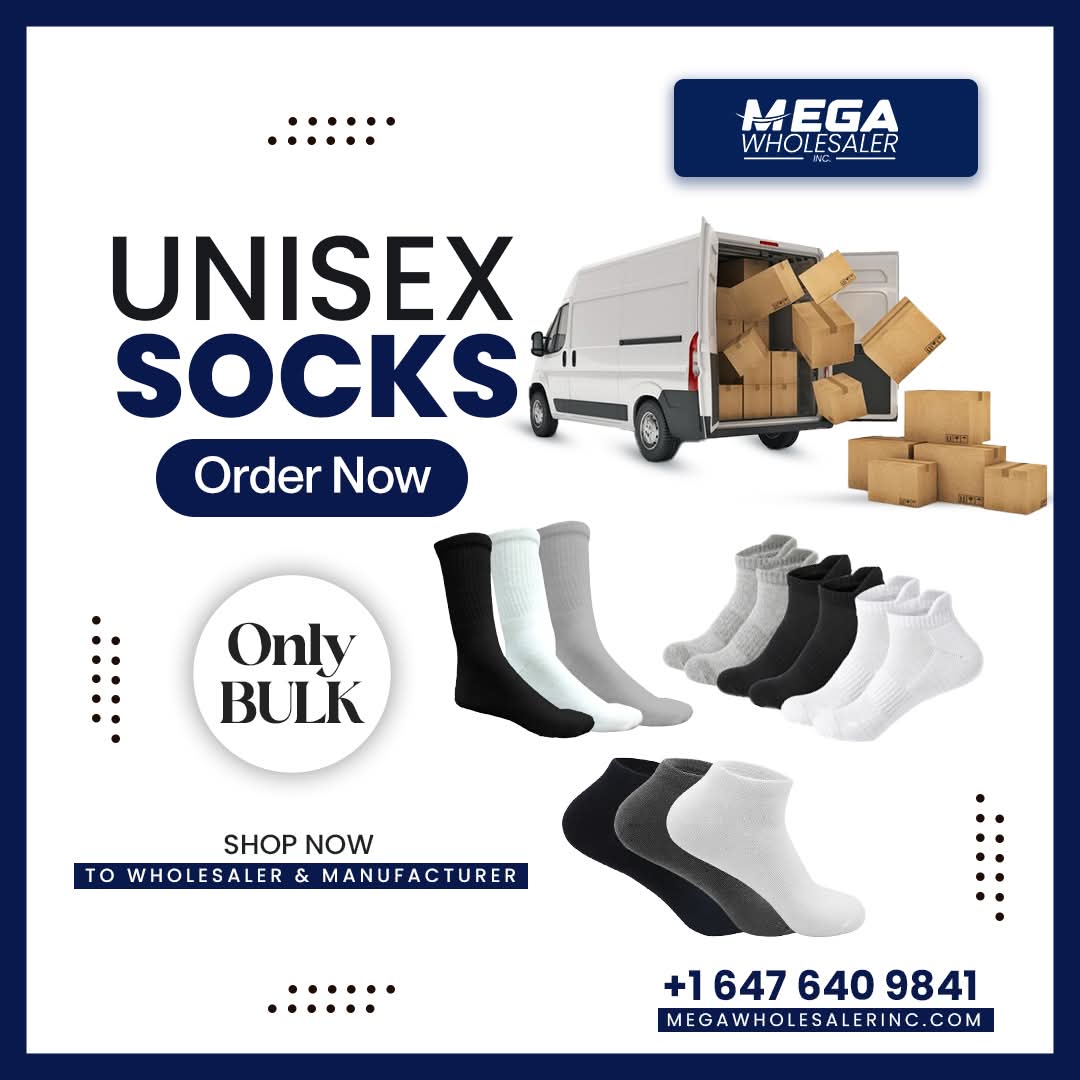Discover Comfort with Wholesale Socks Distributor from Mega Wholesaler Inc.