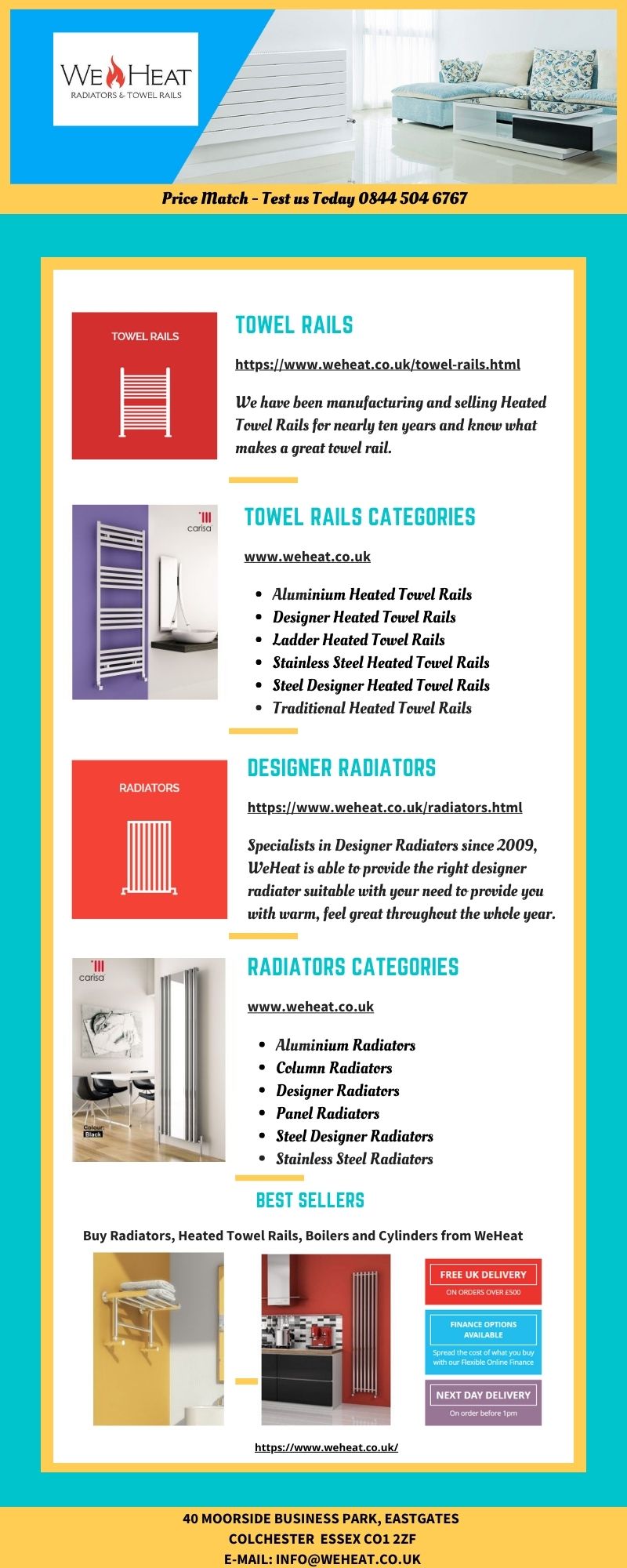 Designer Heated Towel Rails