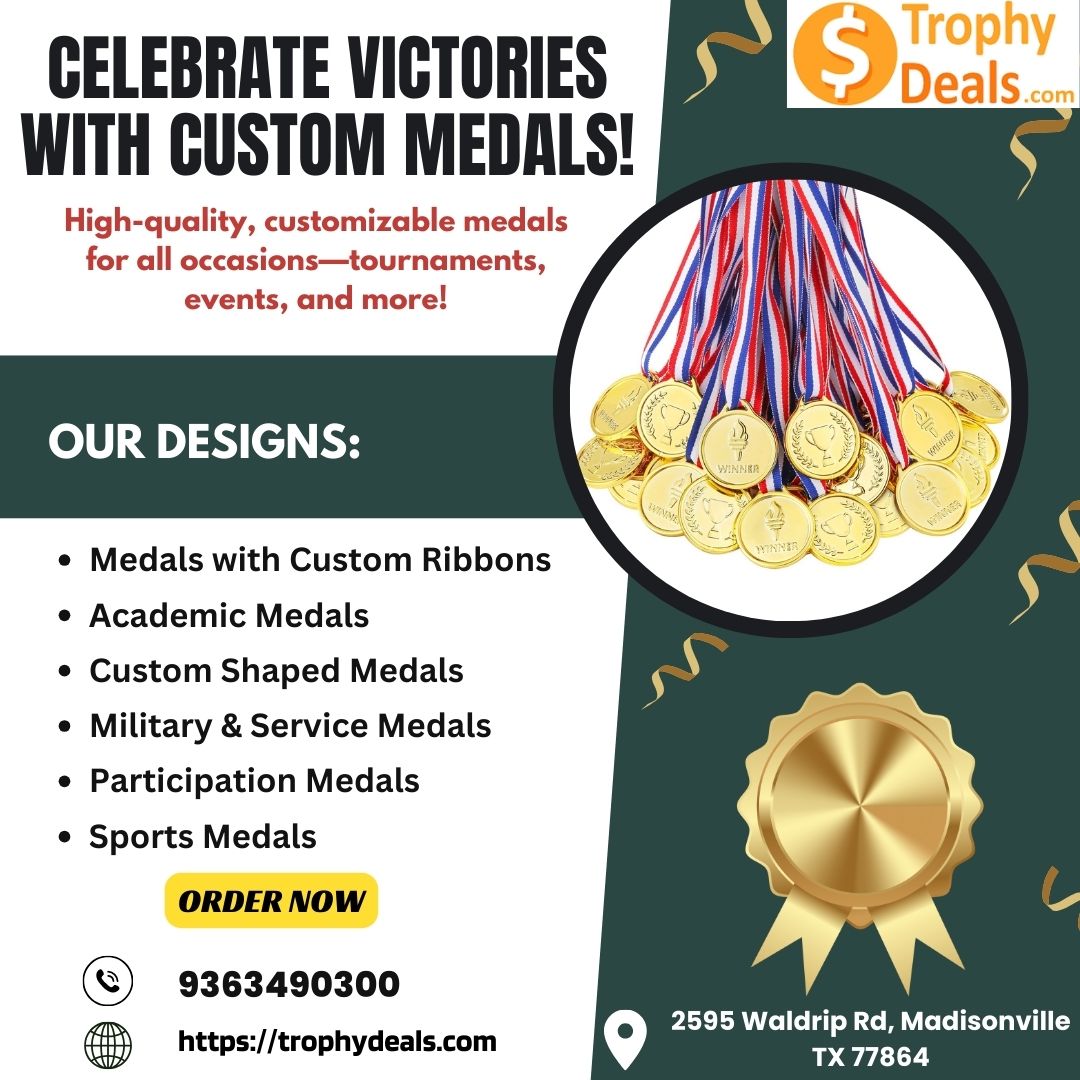 Honor Achievements with Custom Medals from Trophy Deals