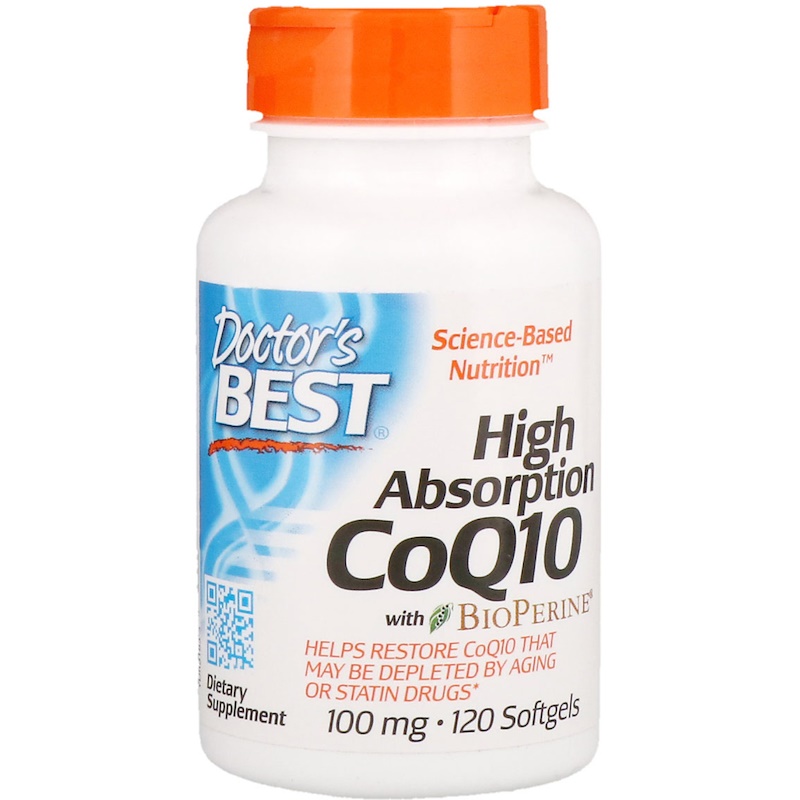 Doctor's Best, High Absorption CoQ10 with BioPerine, 100 mg, 120 Softgels - Machoah®