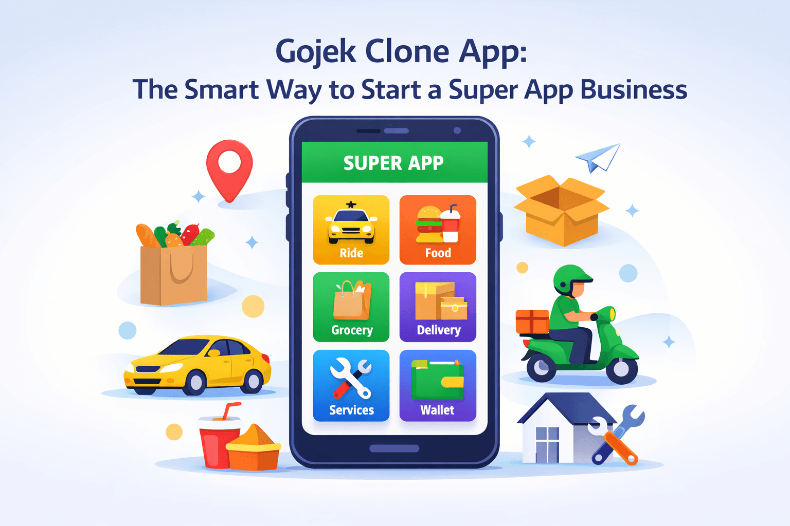 Gojek Clone App: The Smart Way to Start a Super App Business