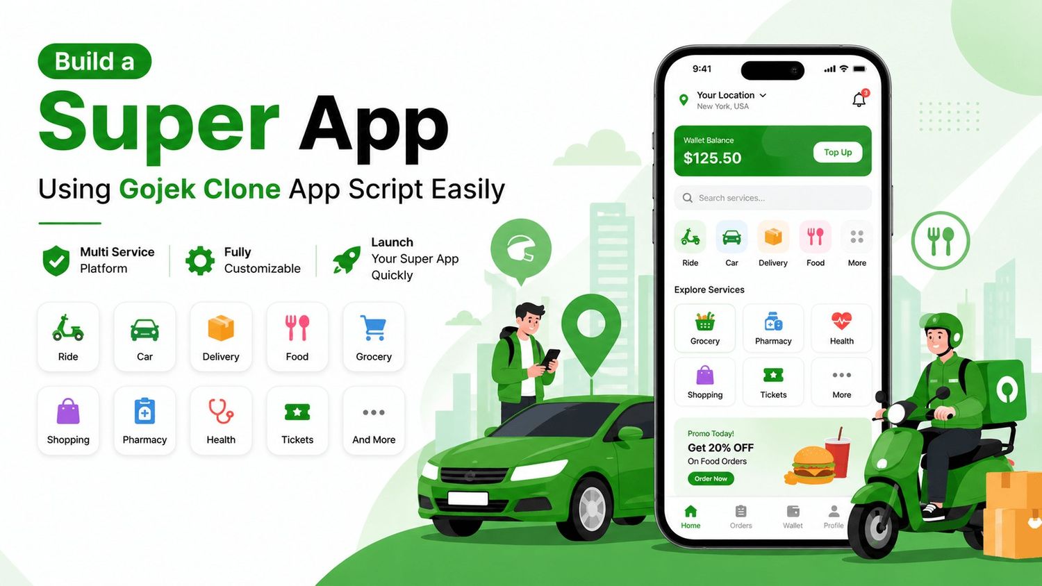 Build a Super App Using Gojek Clone App Script Easily