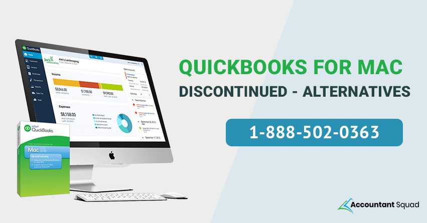 QuickBooks for MAC discontinued – Alternatives