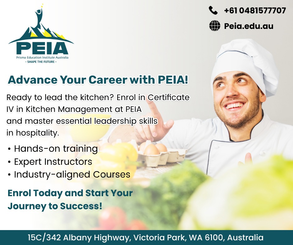 Unlock Your Potential with Certificate IV in Kitchen Management at PEIA