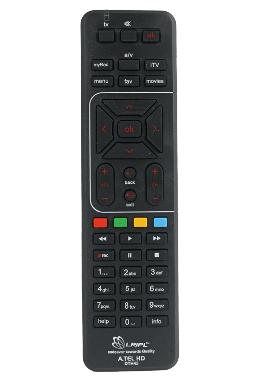 Buy Airtel DTH Remote Control (Black) with Learning Feature Online at Low Price in India