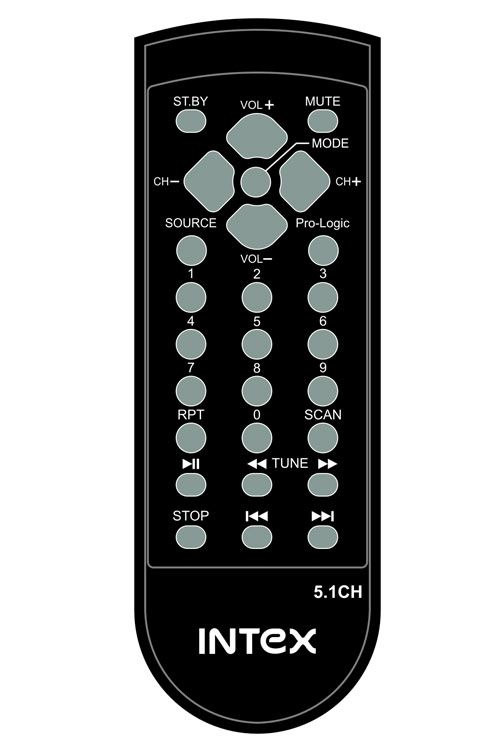 Buy Intex 5.1 Channel Black Home Theatre Remote Control Online at low Price in India