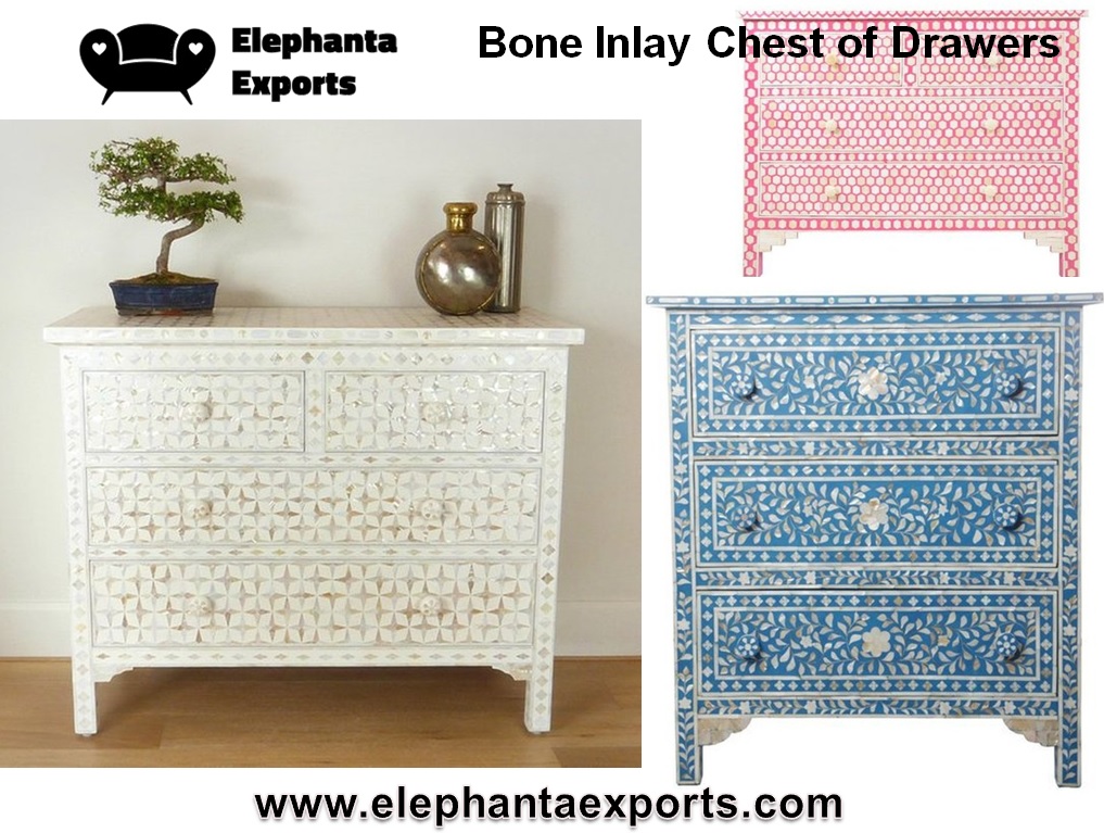 Bone Inlay Dresser Elephanta Exports