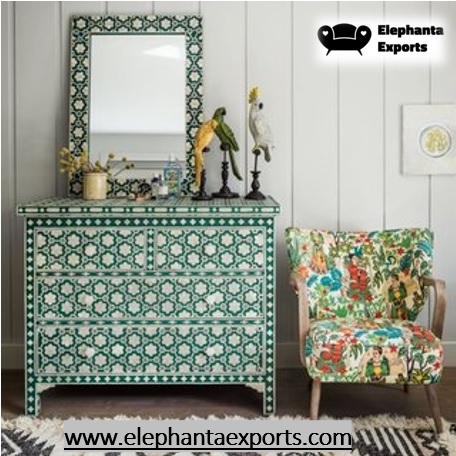 Bone Inlay Chest Elephanta Exports