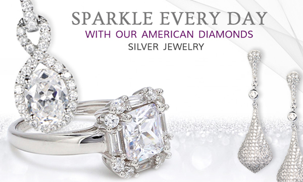 AAA Grade American Diamond Ring for Girls and Womens in 925 Sterling Silver