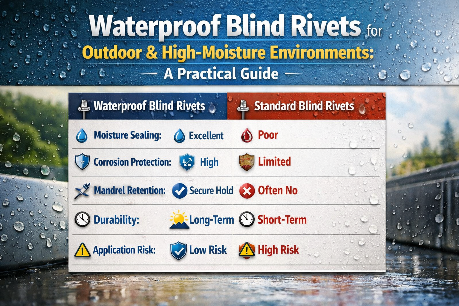 Waterproof Blind Rivets for Outdoor & High-Moisture Environments: A Practical Guide