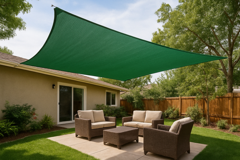 Rectangle Shade Net for Backyard – Stylish & Effective UV Protection