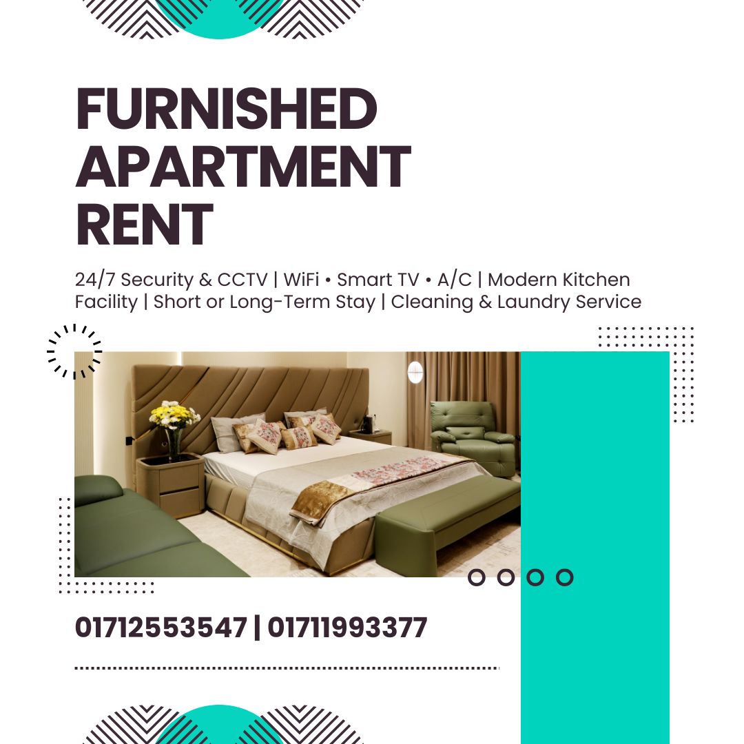 Furnished 2-Bedroom Apartment for Short-Term Rent in Bashundhara R/A