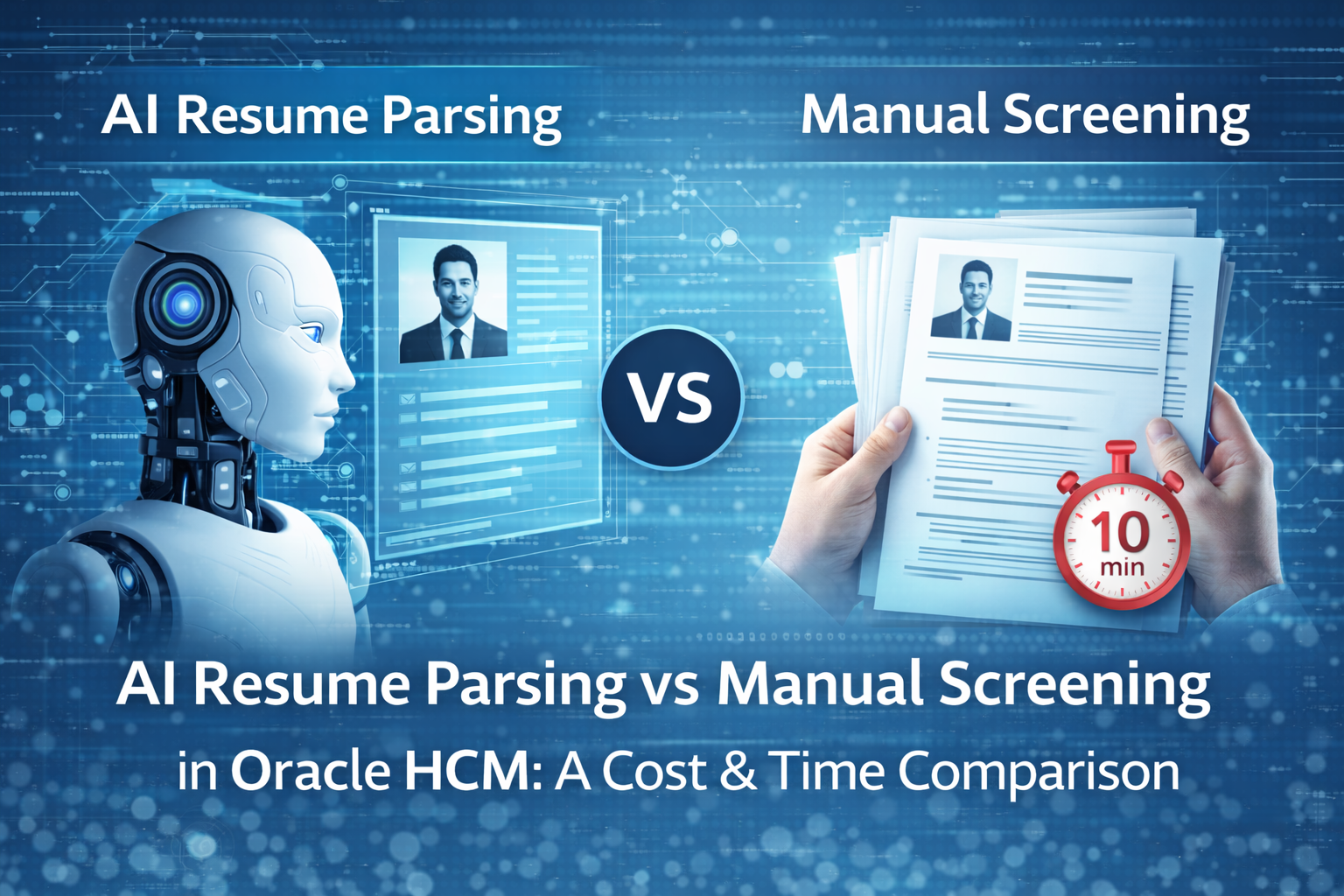 AI Resume Parsing vs Manual Screening in Oracle HCM: A Cost & Time Comparison