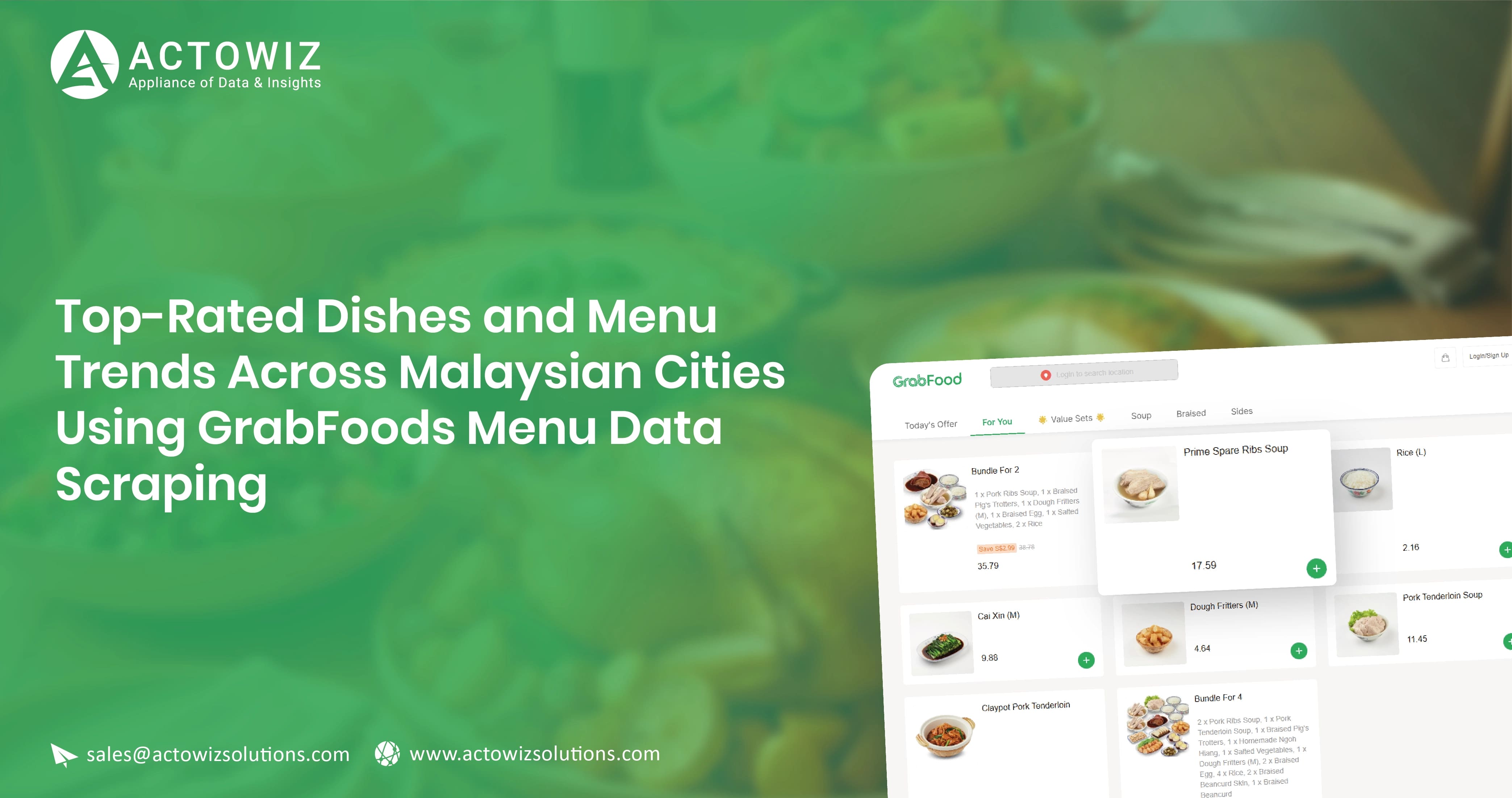 Grab Foods Menu Data Scraping for Menu Trends Malaysia