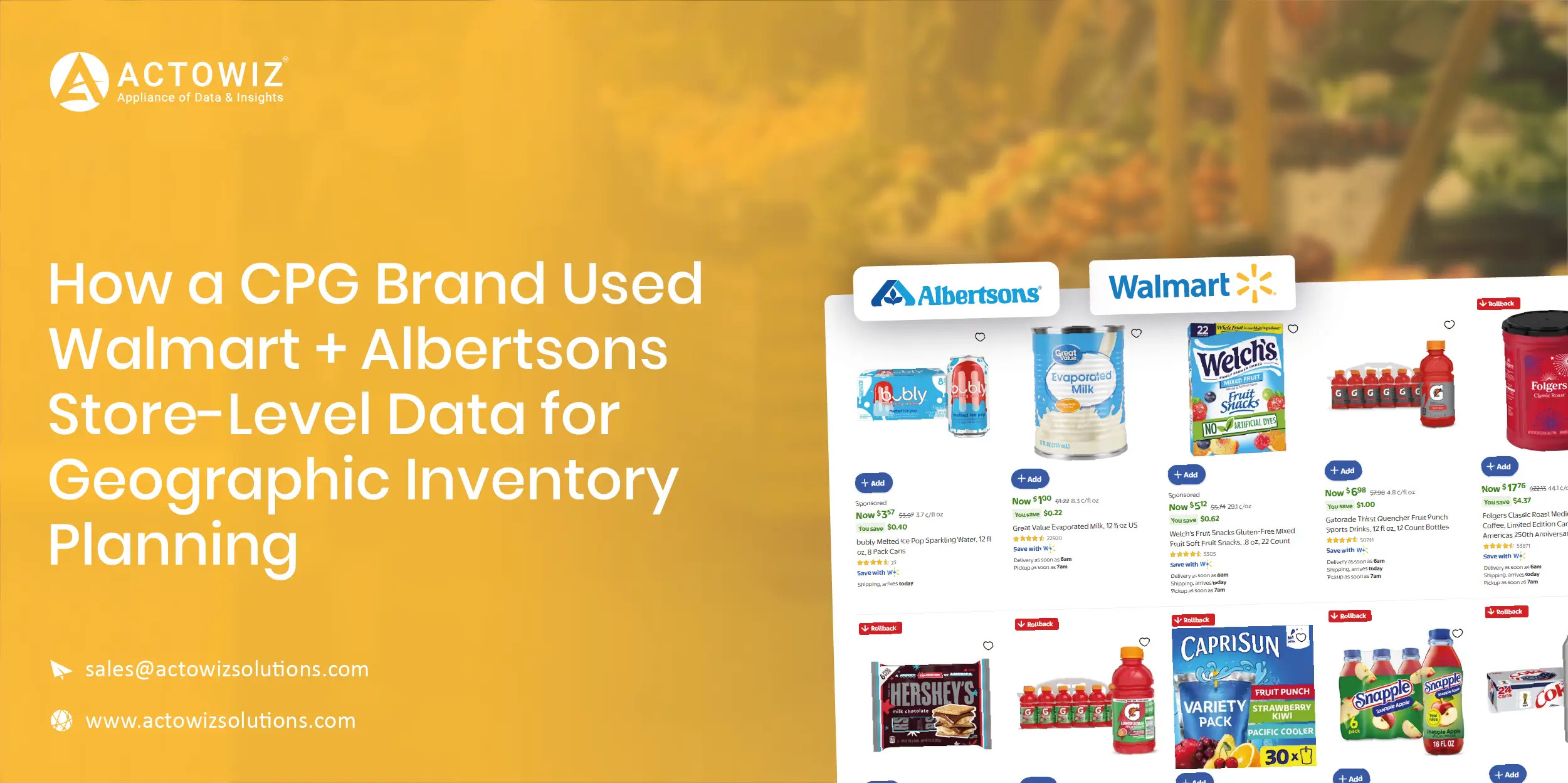 Walmart & Albertsons Store-Level Data for Inventory Planning