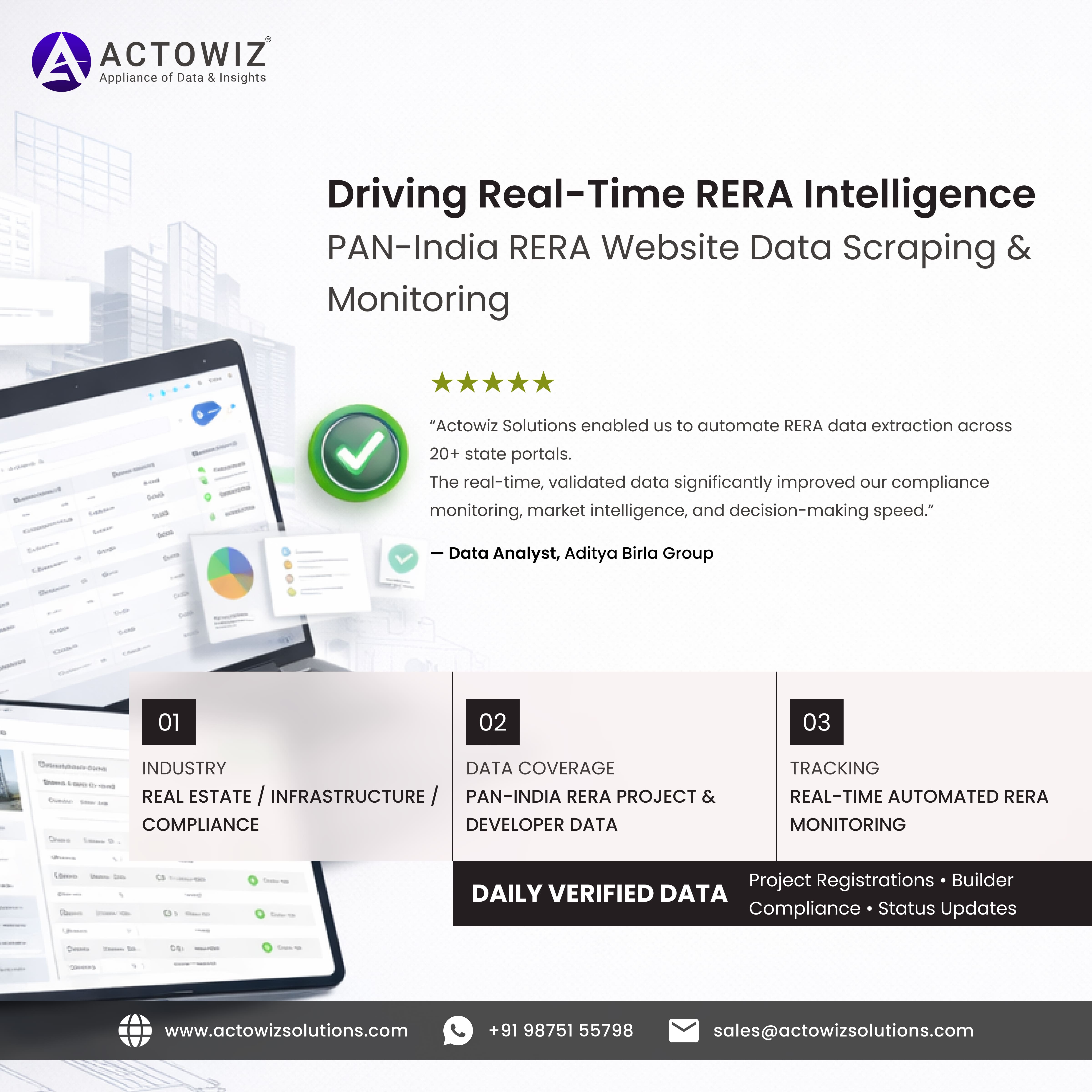 RERA Website Data Scraping Case Study | Actowiz Solutions