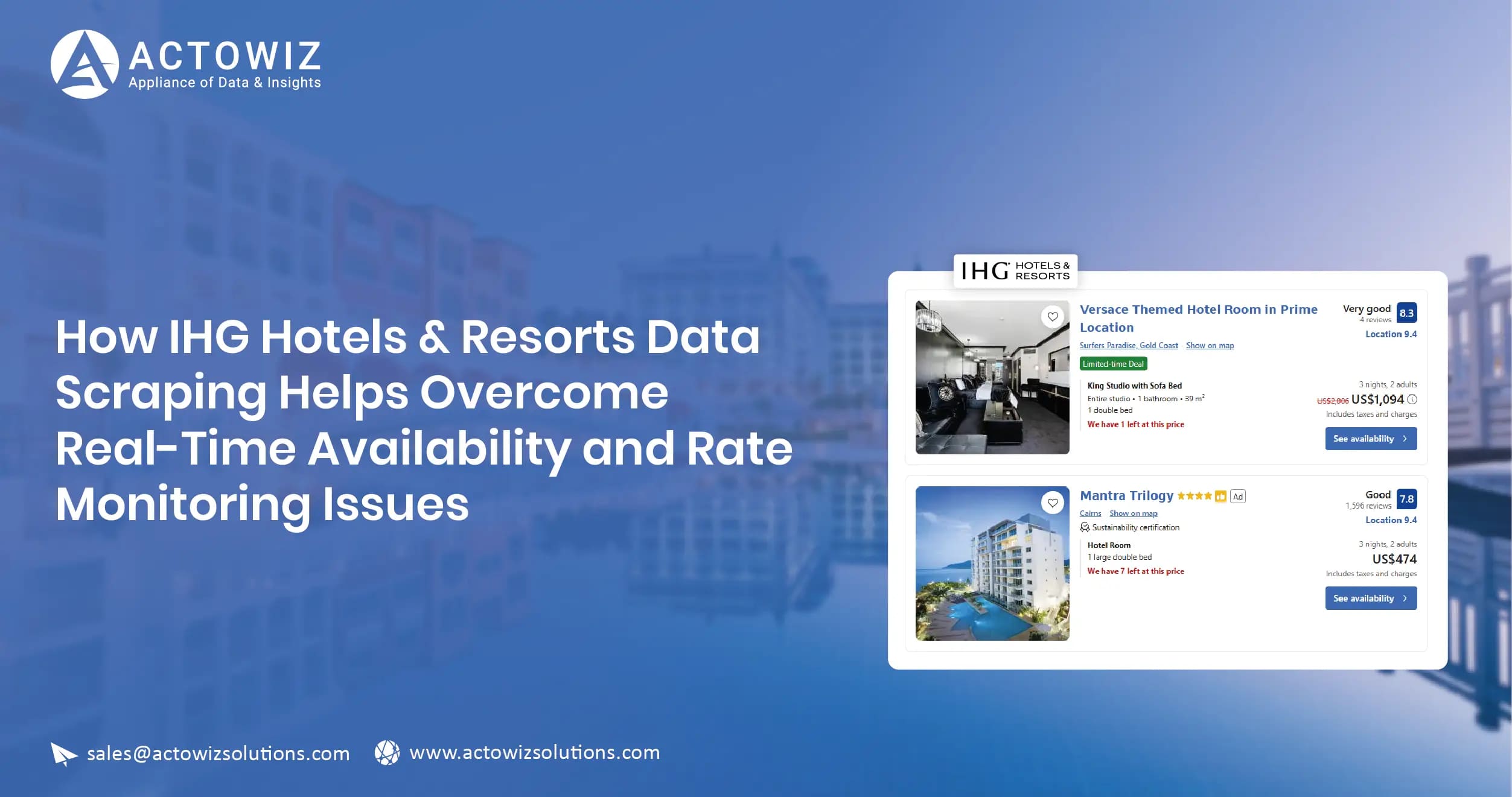 IHG Hotels & Resorts Data Scraping - Overcome Real-Time Availability