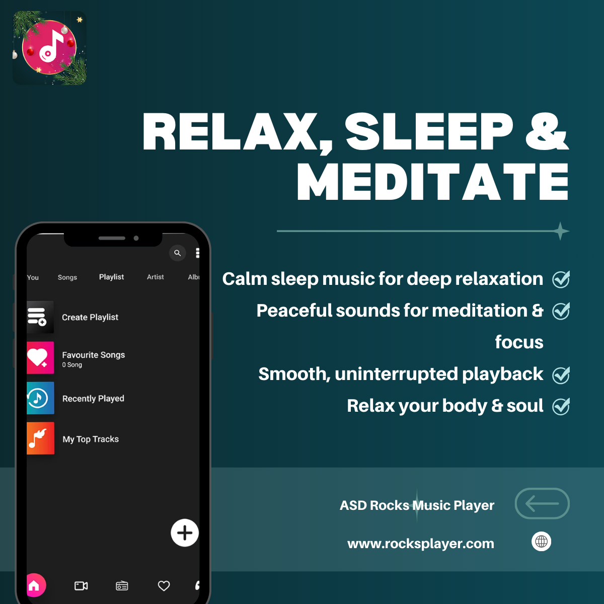 Relax, Sleep & Meditate with ASD Rocks Music Player